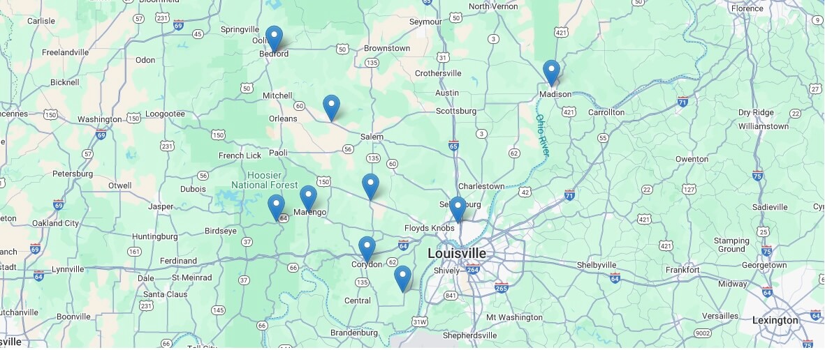 service area map of superior roofing